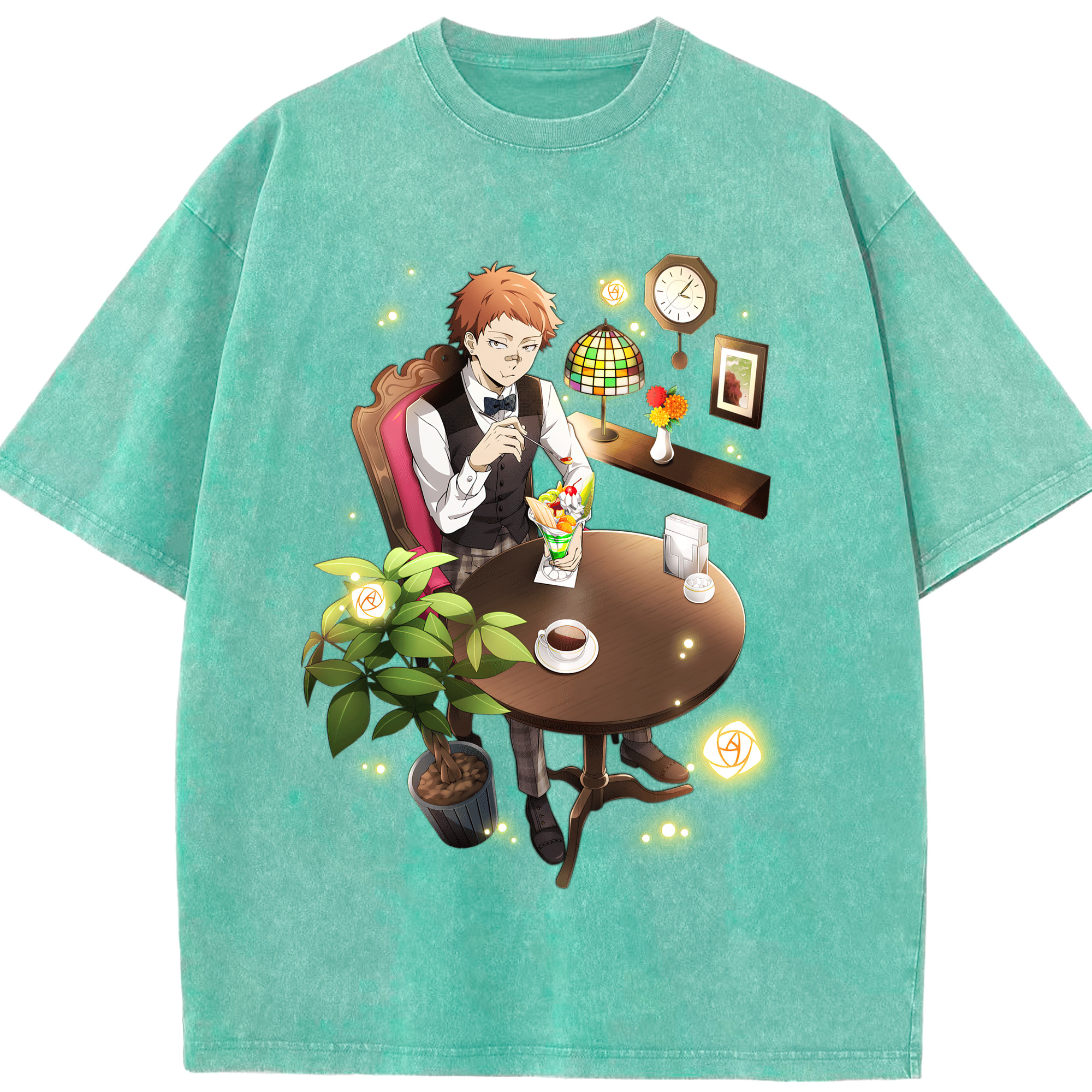 （画像用） 文豪ストレイドッグス Bungo Stray Dogs 綿100% ヴィンテージ風 半袖Tシャツ（フロントプリント）
